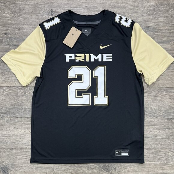 Nike Prime Sadeur Sanders Jersey Sz Large Mens Black Prime 2.0 #21 Football - Picture 1 of 9